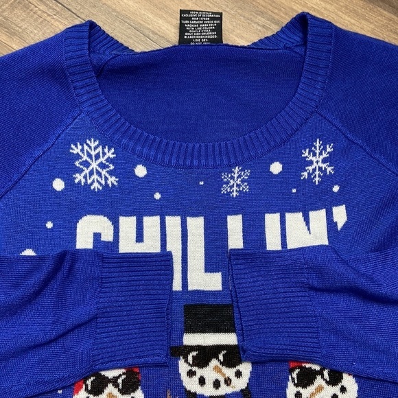 Well Worn Holiday Sweater Chilling With My Snowmies Ugly Sweater Women’s Size LG - Picture 7 of 13